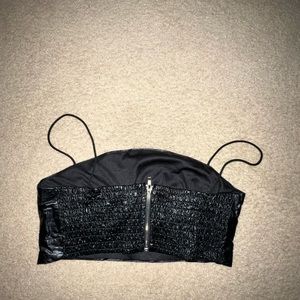 leather cropped tank from fashion nova